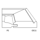 Side profile of The Hudson raised panel cabinet door with outer edge bead detail