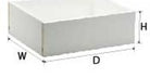 Measurement directions for pre-assembled melamine drawer box with 1/2" sides and 1/4" bottoms.