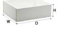 Measurement directions for pre-assembled melamine drawer box with 1/2" sides and 1/4" bottoms.