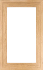 Journey mitred fame skinny shaker cabinet door with opening for glass pane