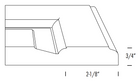 Side profile pf raised panel rigid thermofoil cabinet door