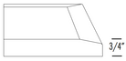 Side profile of plank style thermofoil cabinet door with outer edge detail