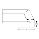 Side profile of The Kennedy slim shaker cabinet drawer front with 1" stiles and rails and quarter inch center panel