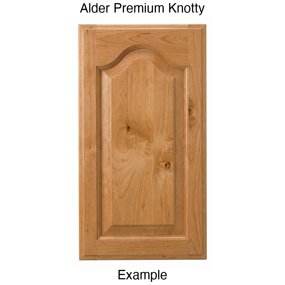 Liberty Cathedral Raised Panel Cabinet Door in Alder Premium Knotty