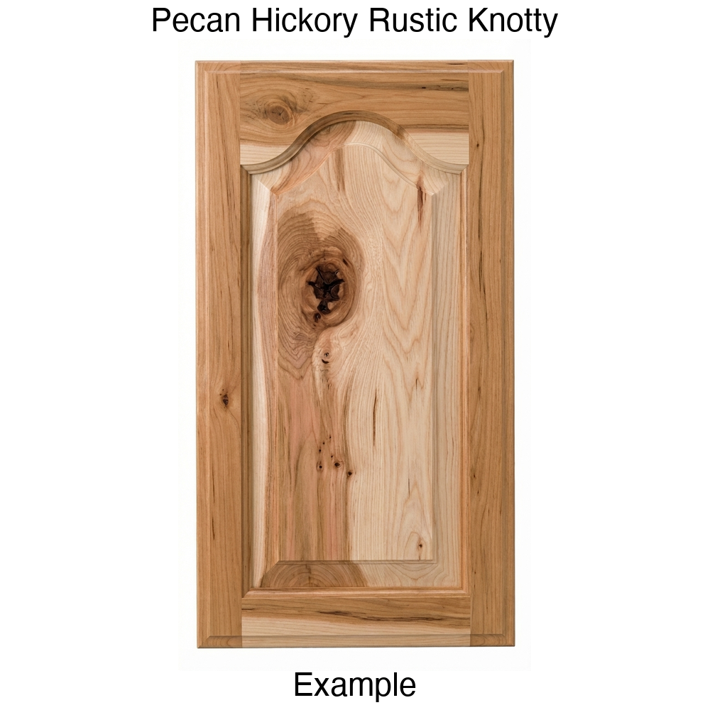 Liberty Cathedral Raised Panel Cabinet Door in Pecan-Hickory Rustic Knotty
