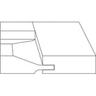 Cutawy detail of the Mitchell raised beveled panel shaker style cabinet door