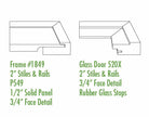 Side profile cutaway of Newbury door and drawer frames