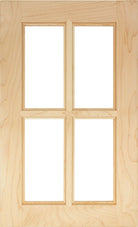 The Owen cabinet door with 4 inset glass panes and small coved inner edge