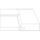 Cutaway detail of the Owen cabinet door with inset panel and small coved inner edge