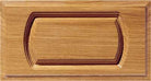 Patriot single panel routed drawer front shown in White Oak