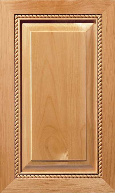 The Pinnacle raised panel cabinet door with rope style molding detail