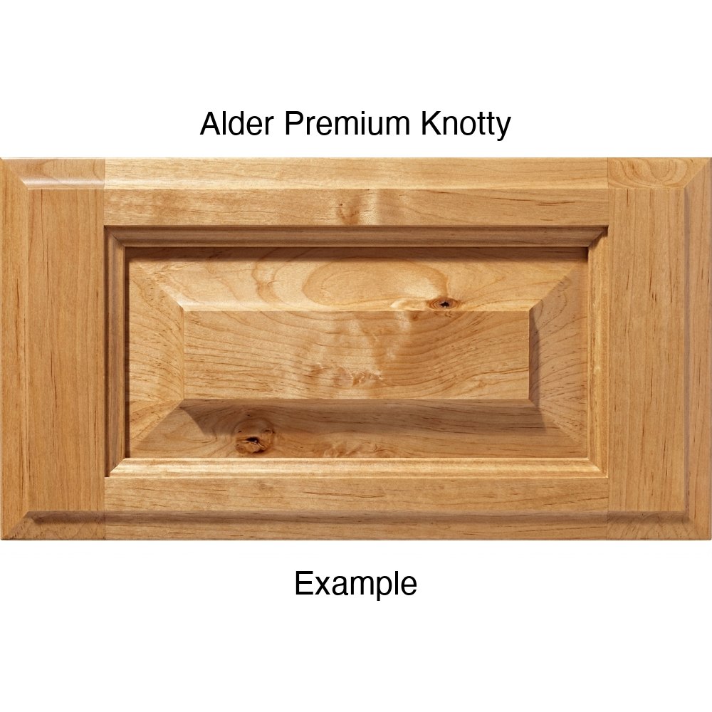 Revere Drawer Front, 5-Piece, in Alder Premium Knotty
