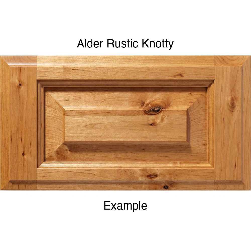 Revere Drawer Front, 5-Piece, in Alder Rustic Knotty