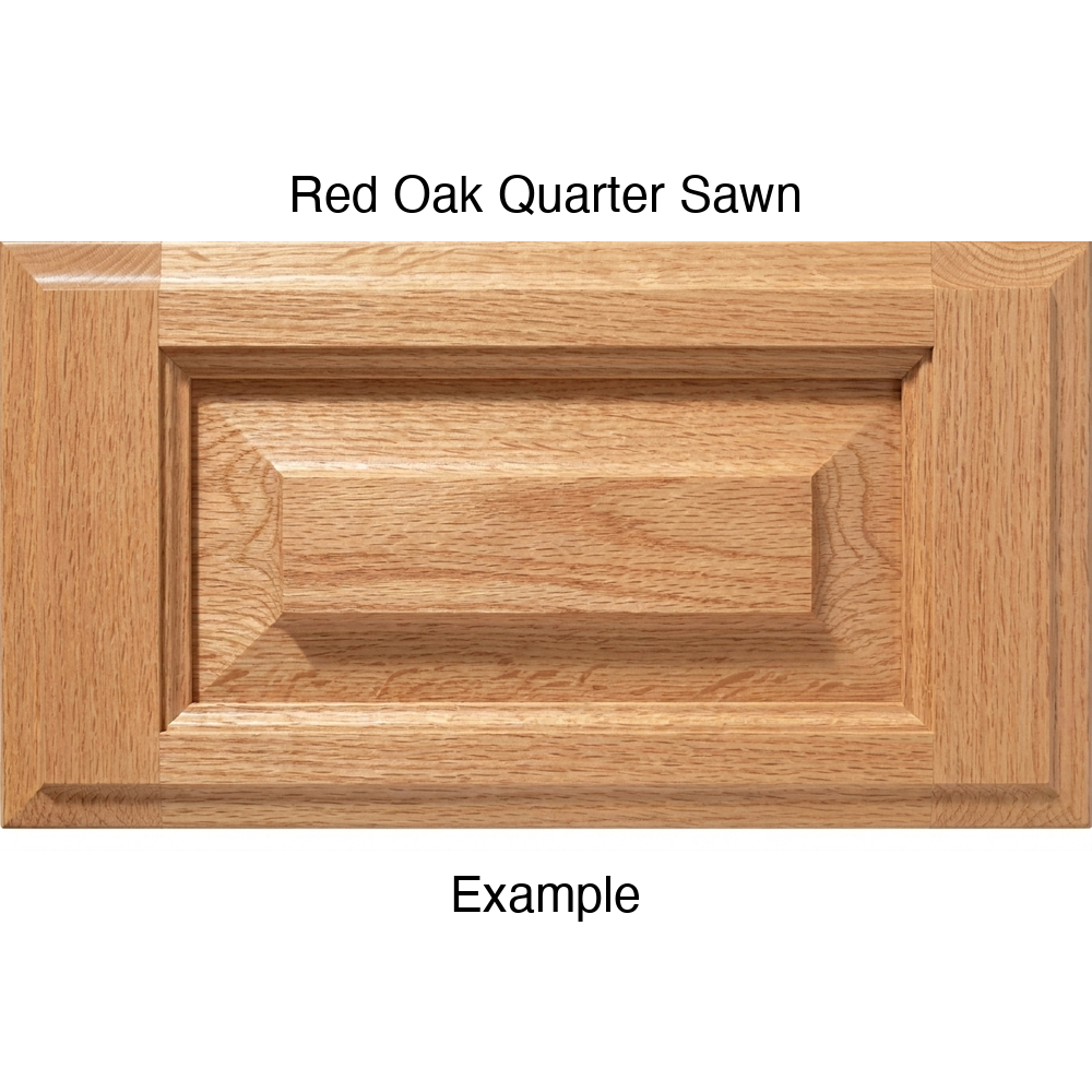 Revere Drawer Front, 5-Piece, in Red Oak Quarter Sawn