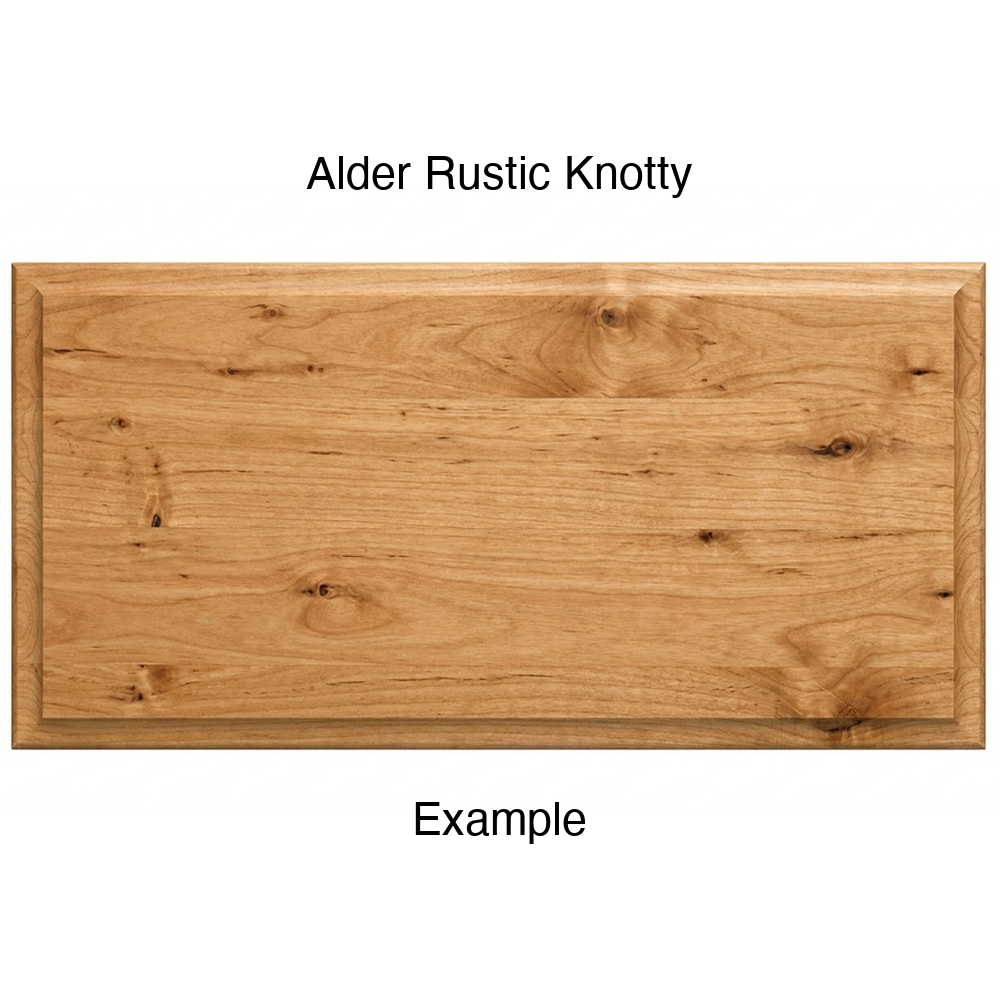 Revere Drawer Front, Solid, in Alder Rustic Knotty