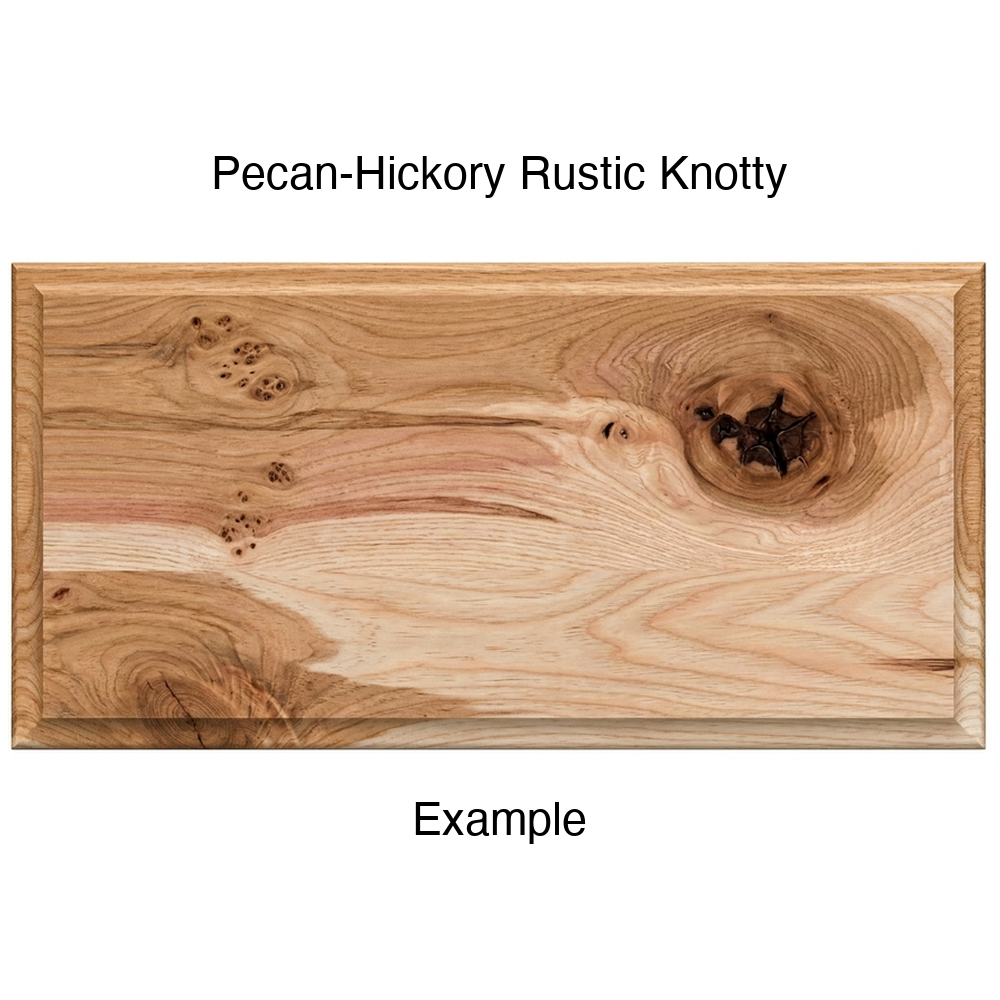 Revere Drawer Front, Solid, in Pecan-Hickory Rustic Knotty