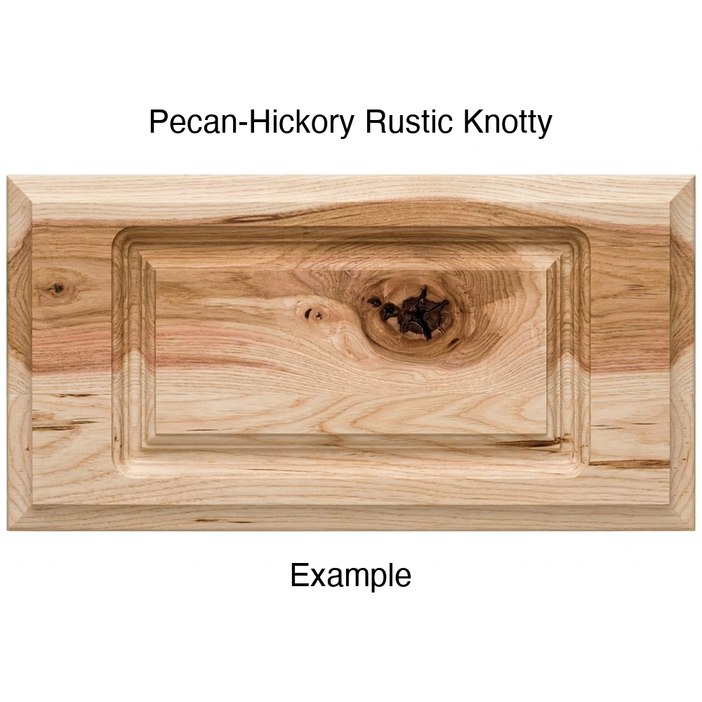 Revere Drawer Front, Routed, in Pecan-Hickory Rustic Knotty