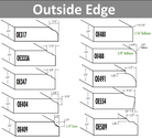 Outside edge detail for RTF cabinet doors