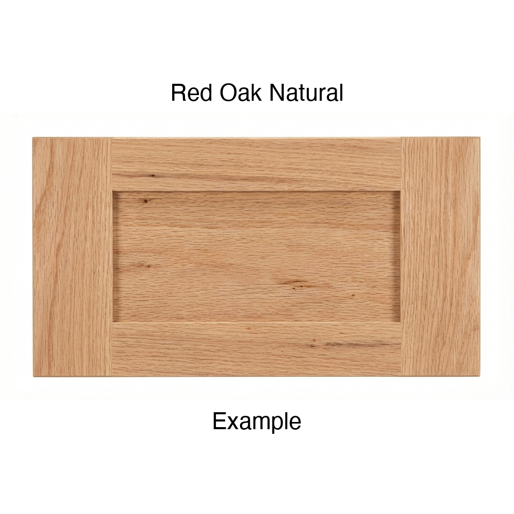 Shaker Drawer Front, 5-Piece, in Red Oak Natural
