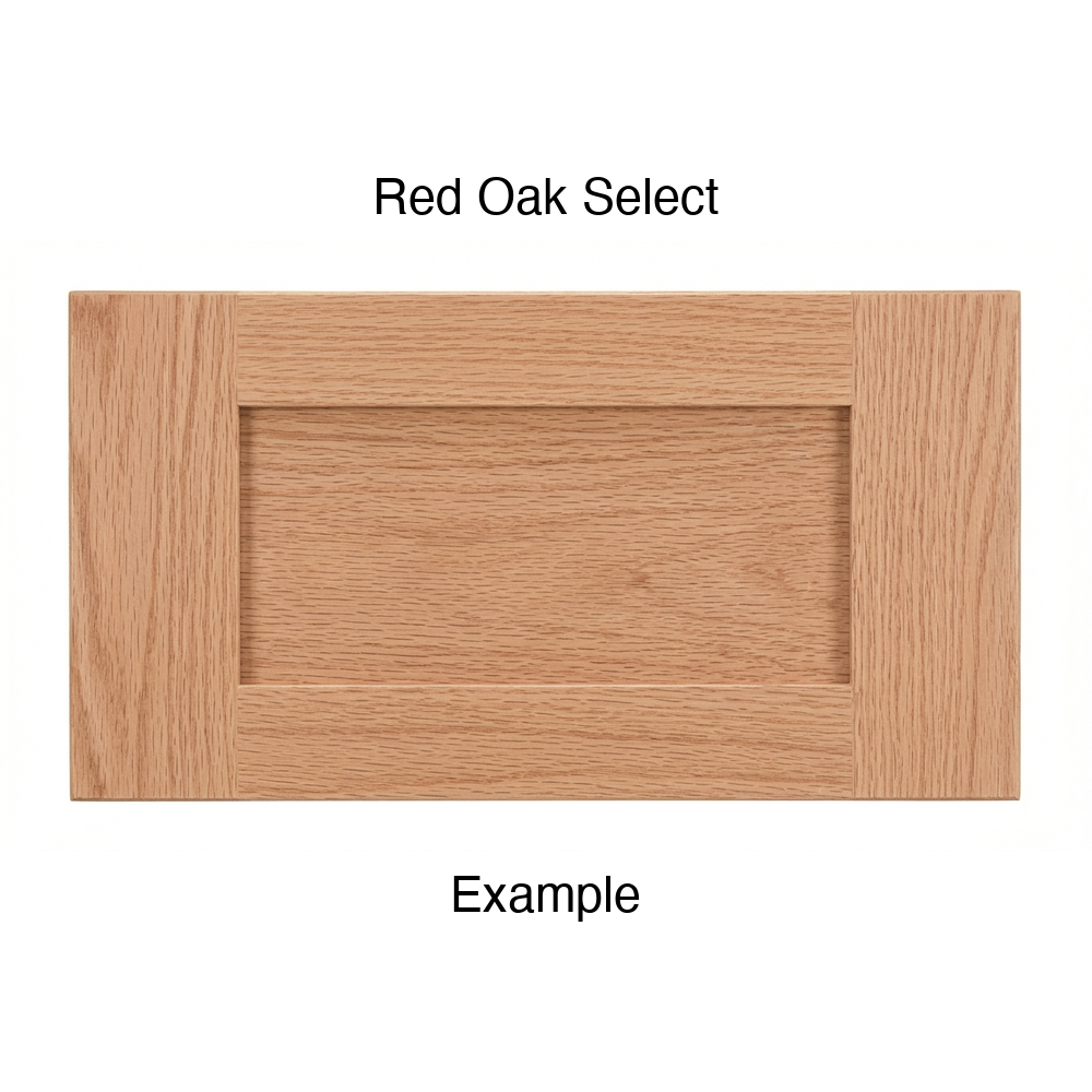 Shaker Drawer Front, 5-Piece, in Red Oak Select
