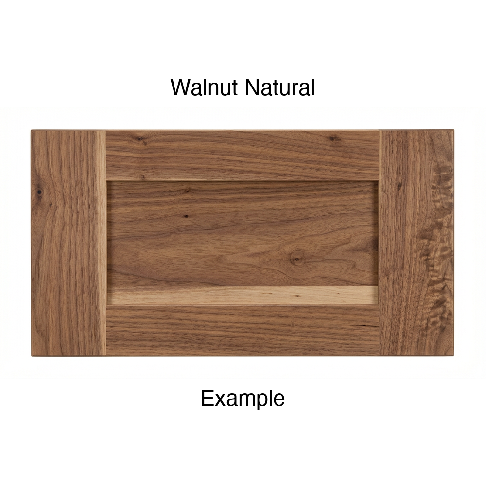 Shaker Drawer Front, 5-Piece, in Walnut Natural