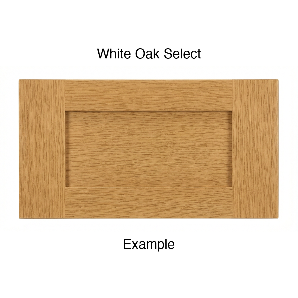 Shaker Drawer Front, 5-Piece, in White Oak Select