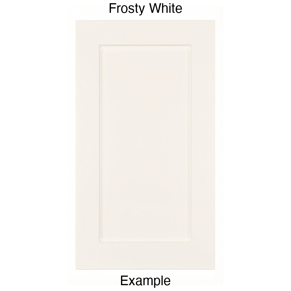 DRS131 Recessed Panel Thermofoil Cabinet Door (Shaker Style) in Frosty White