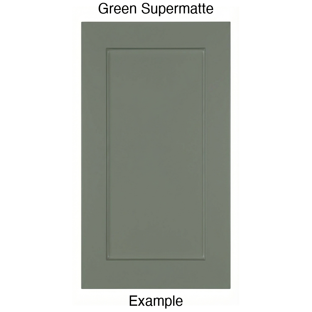 DRS131 Recessed Panel Thermofoil Cabinet Door (Shaker Style) in Green Supermatte