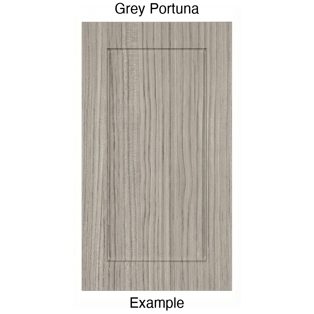 DRS131 Recessed Panel Thermofoil Cabinet Door (Shaker Style) in Grey Portuna