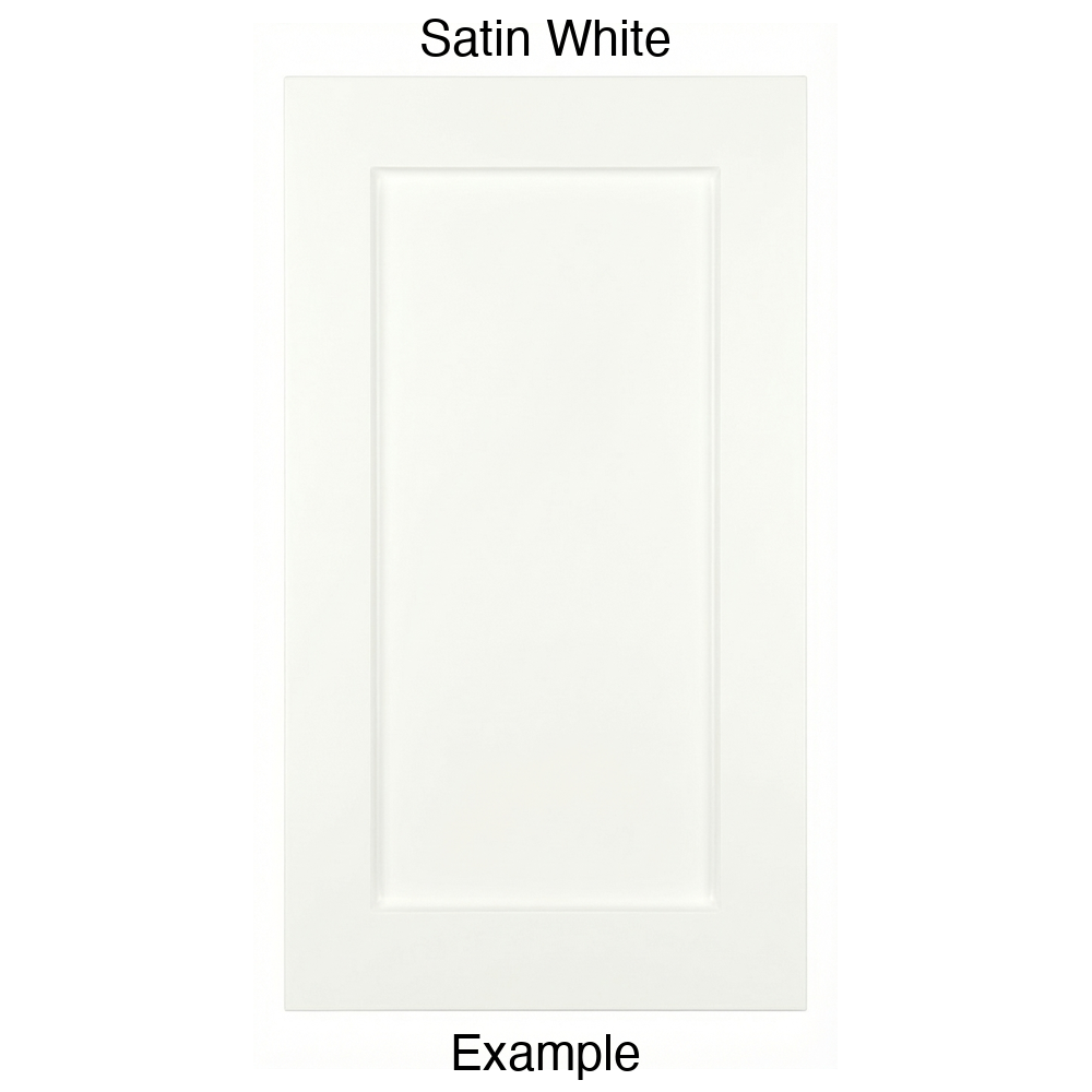 DRS131 Recessed Panel Thermofoil Cabinet Door (Shaker Style) in Satin White