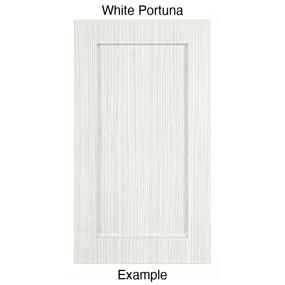 DRS131 Recessed Panel Thermofoil Cabinet Door (Shaker Style) in White Portuna