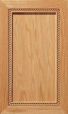 The Woodhaven recessed panel shaker style cabinet door with rope style molding detail
