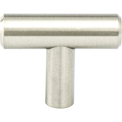 T Bar pull knob in brushed nickel